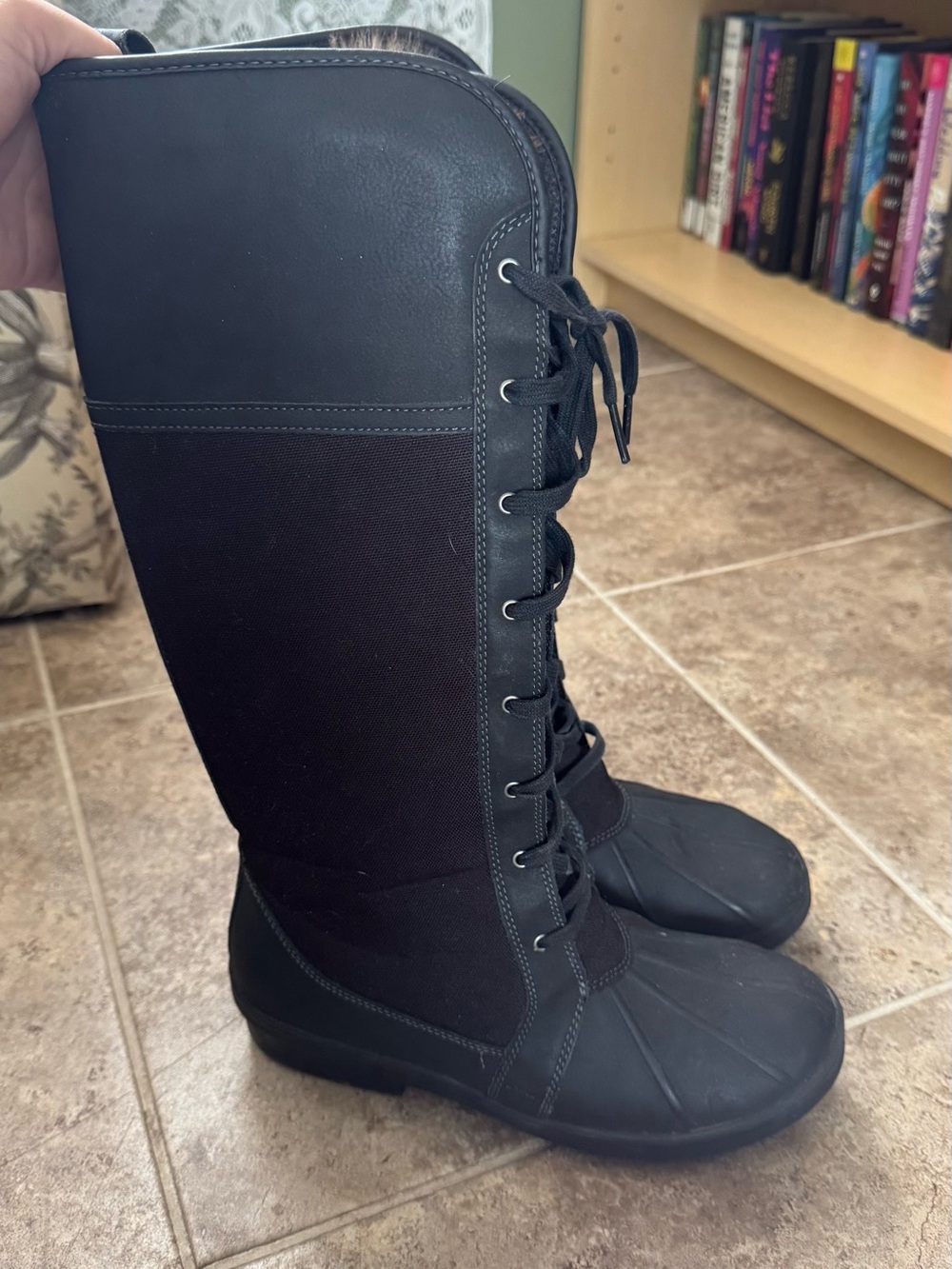 Women’s Clarks Knee High Faux Fur Lined Winter Snow Boots